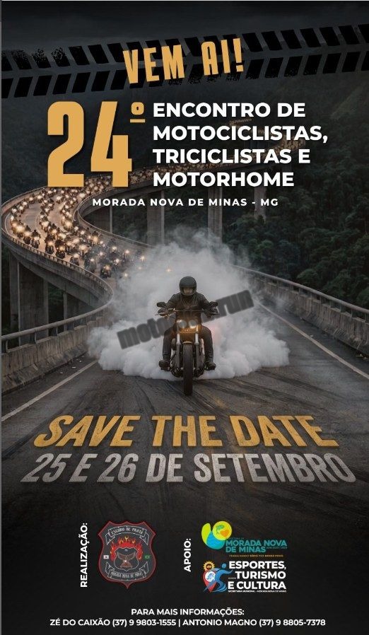 Flyer — 24º Encontro de Motociclistas, Triciclistas e Motorhome