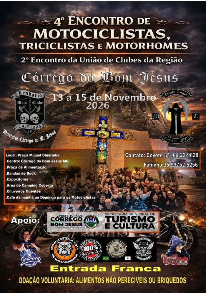 Flyer — 4º Encontro de Motociclistas, Triciclistas e Motorhomes