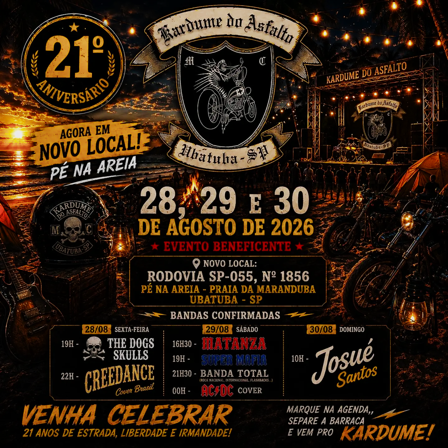Flyer — 21º Aniversário Kardume do Asfalto MC