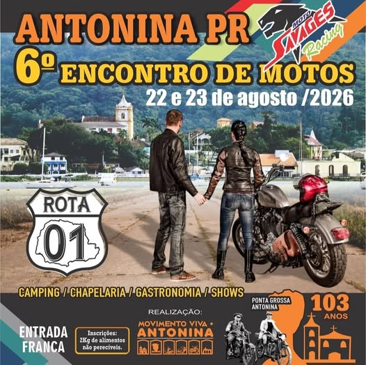 Flyer — 6º Encontro de Motos - Antonina