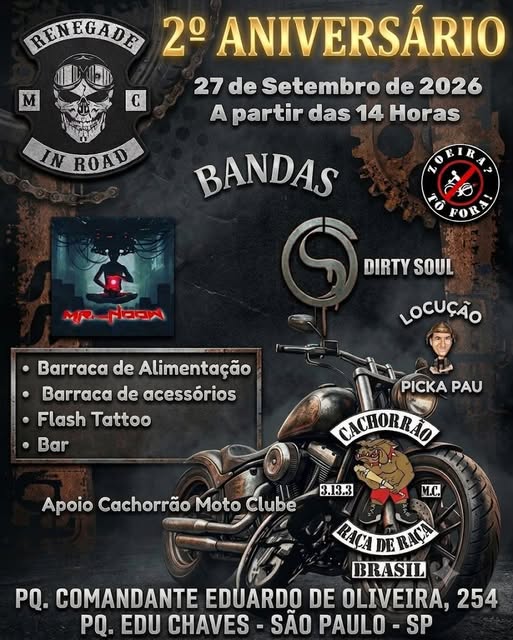 Flyer — 2º Aniversário Renegade in Road MG