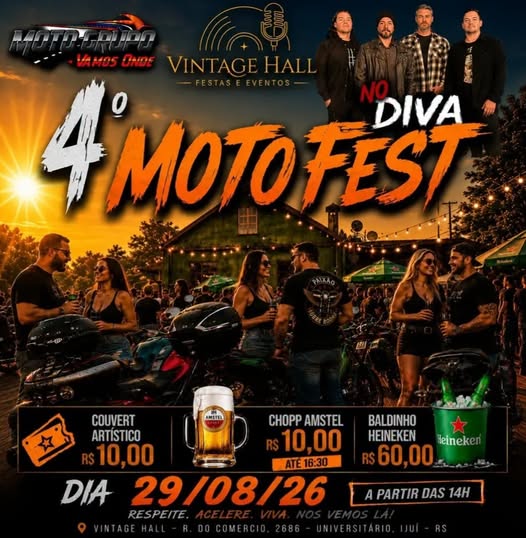 Flyer — 4º Moto Fest no Diva - Vintage Hall
