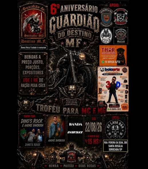 Flyer — 6º Aniversário Guardião do Destino MF