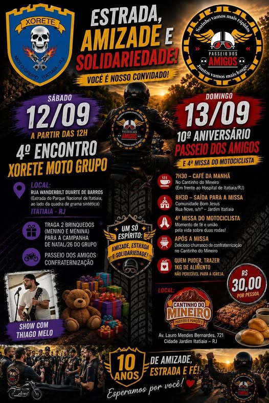 Flyer — 4º Encontro Xorete Moto Grupo