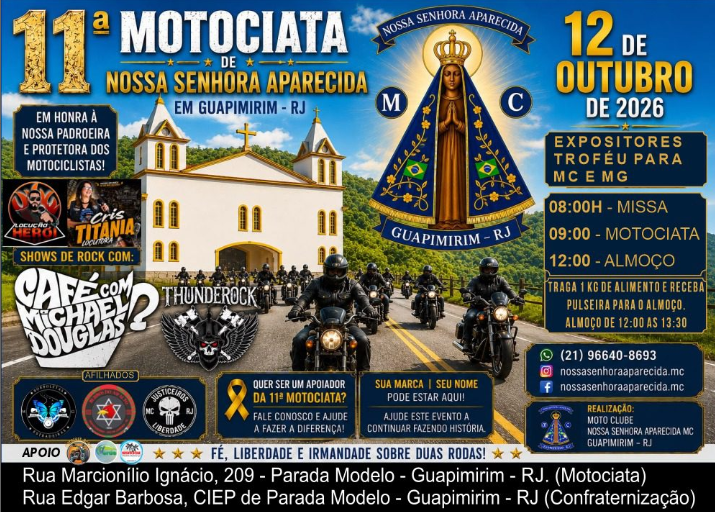 Flyer — 11ª Motociata de Nossa Senhora Aparecida