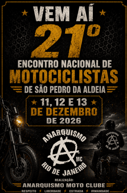 Flyer — 21° Encontro Nacional de Motociclistas de São Pedro da Aldeia