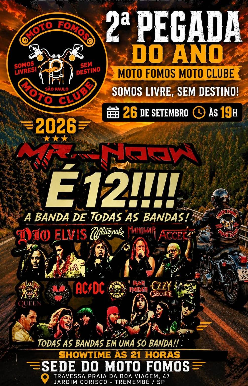 Flyer — 2ª Pegada do Ano — Moto Fomos Moto Clube