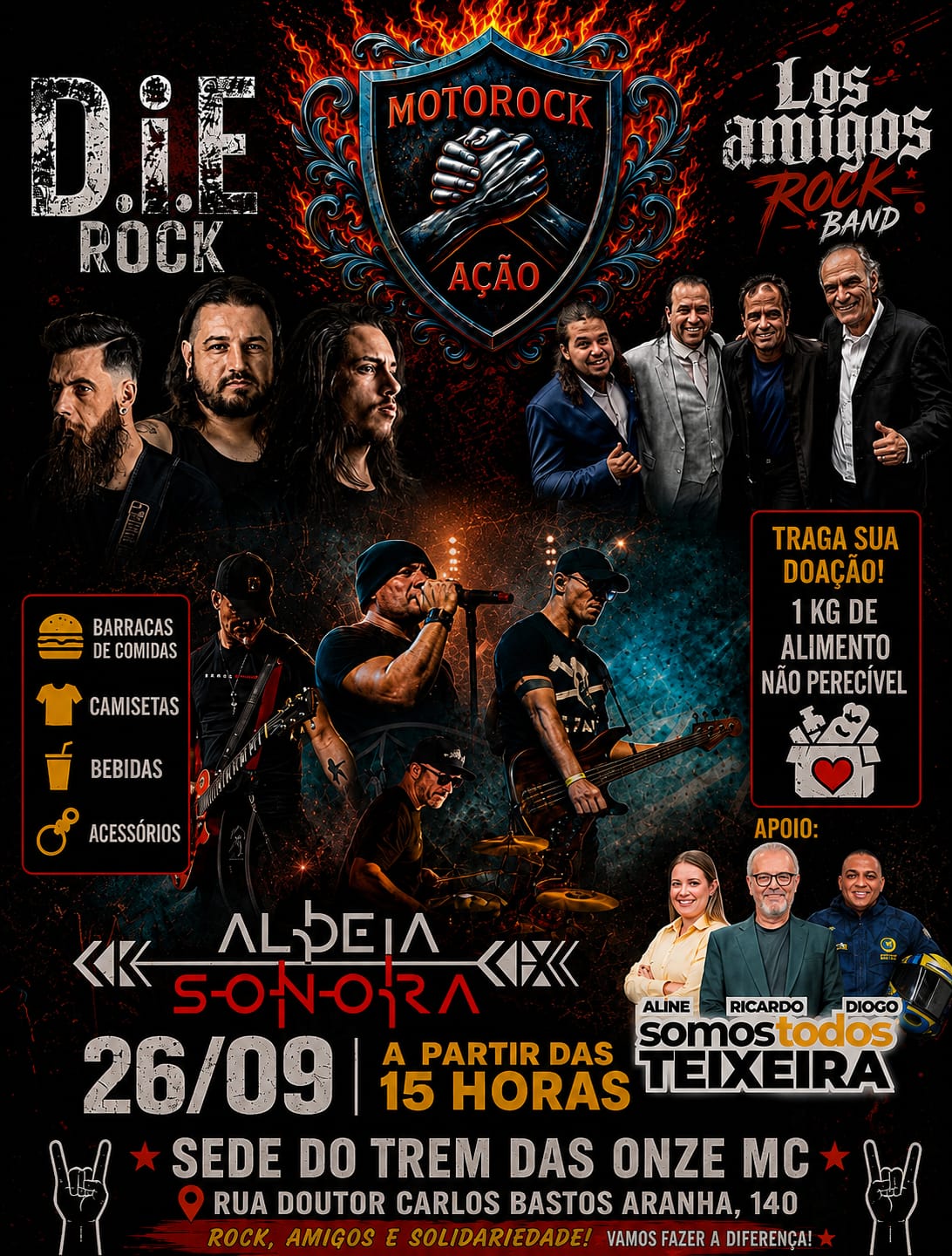 Flyer — Motorock Ação — Trem das Onze MC