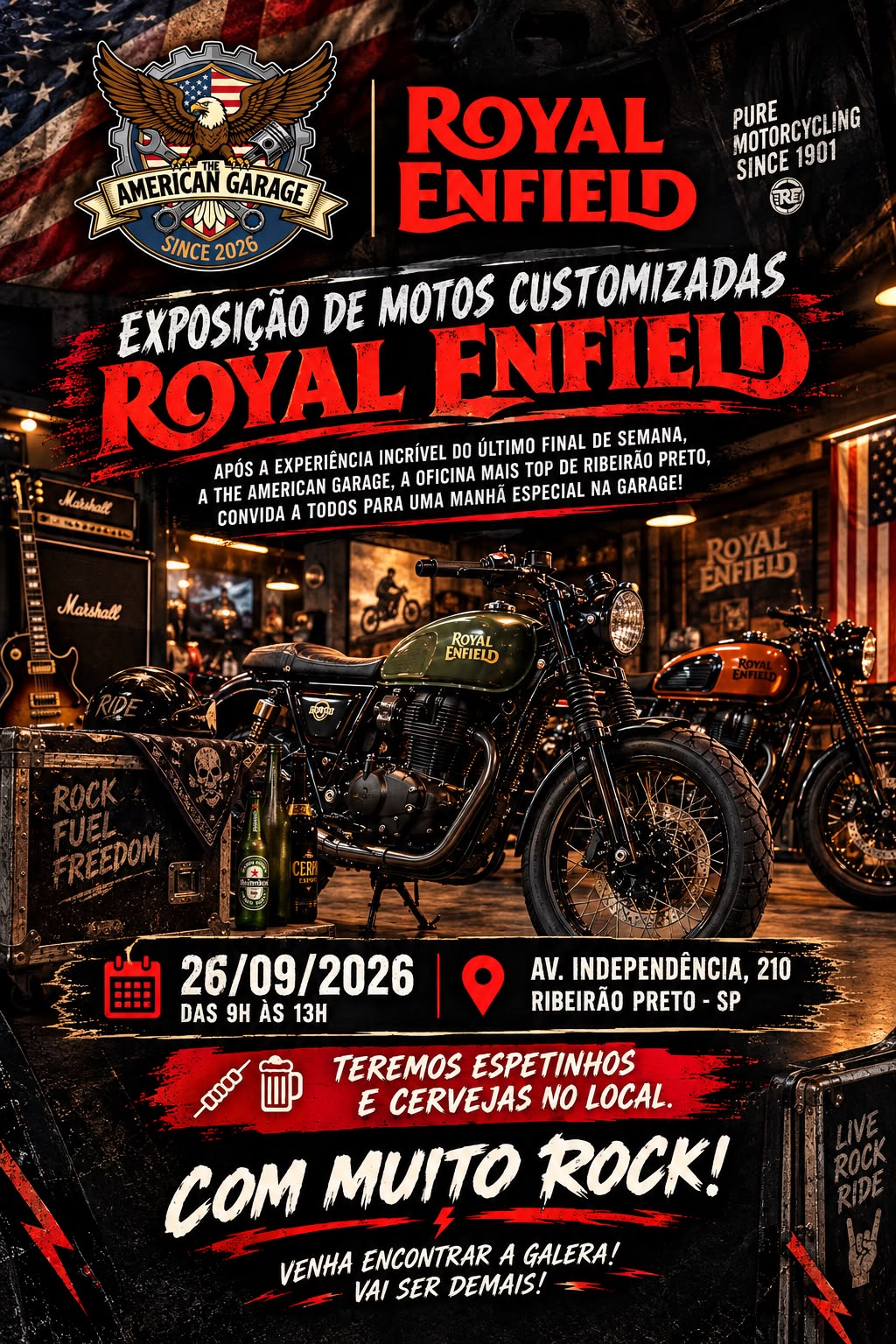 Flyer — Exposição de Motos Customizadas Royal Enfield