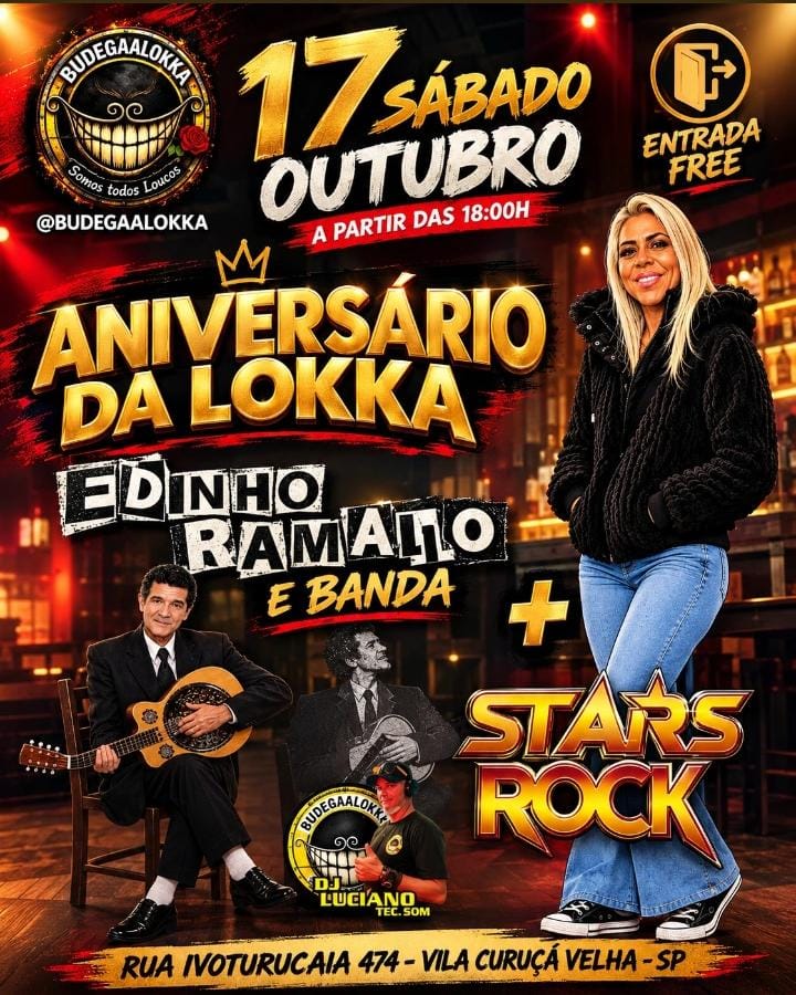 Flyer — Aniversário da Lokka — Budega Aloka