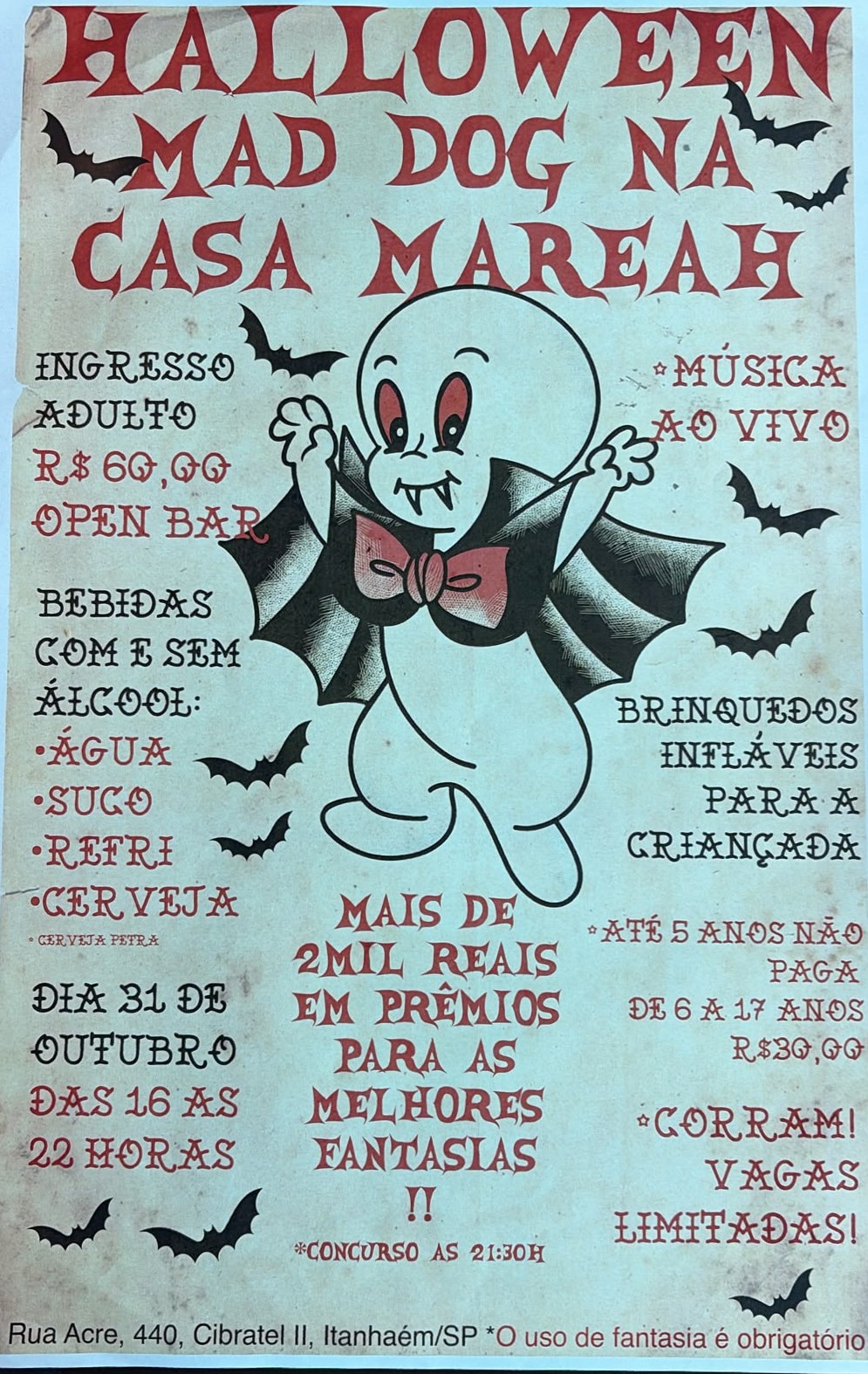 Flyer — Halloween Mad Dog na Casa Mareah