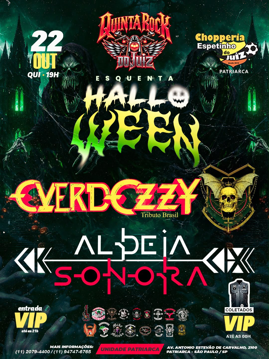 Flyer — Quinta Rock do Juiz — Esquenta Halloween