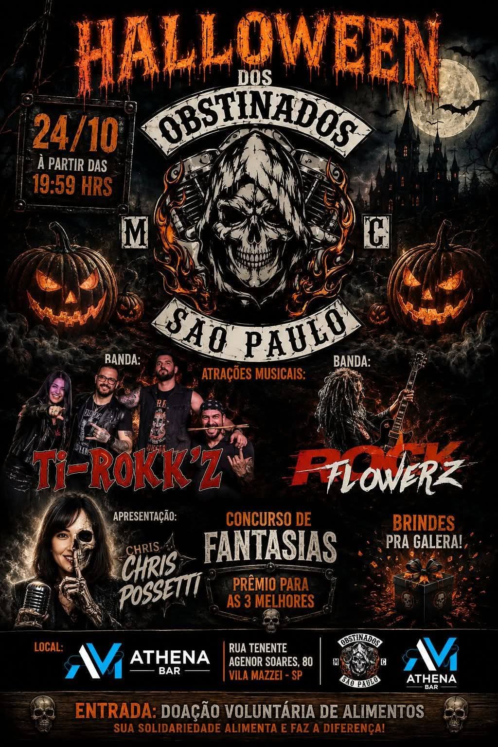 Flyer — Halloween dos Obstinados MC São Paulo