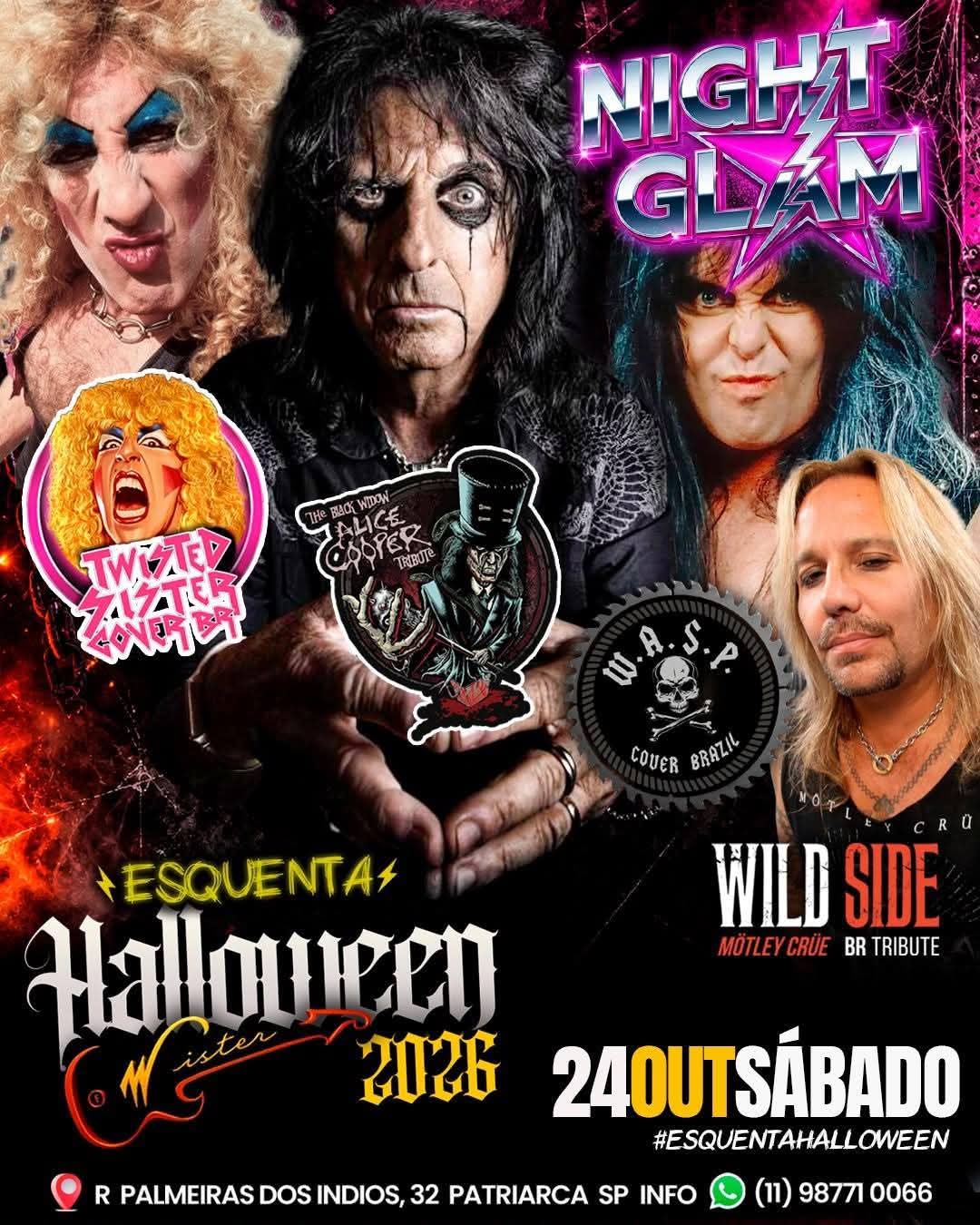 Flyer — Esquenta Halloween Wister 2026 — Night Glam