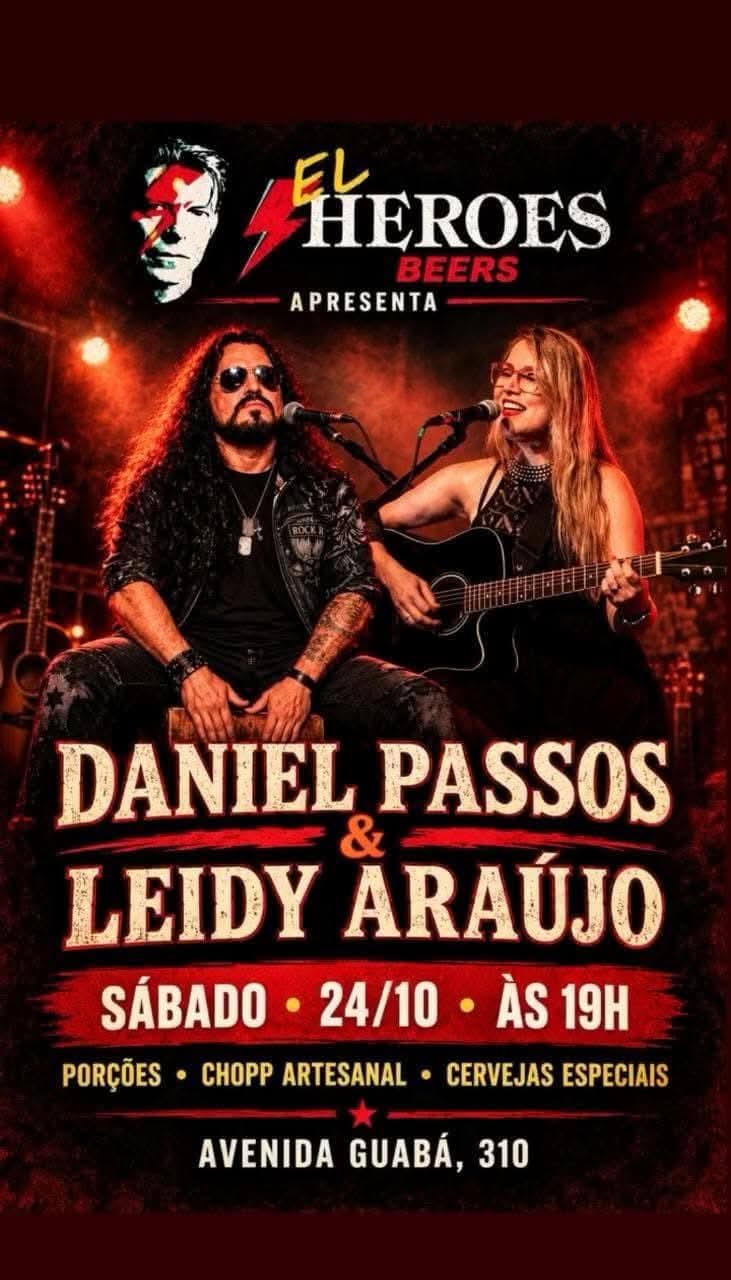 Flyer — Daniel Passos & Leidy Araújo no El Heroes Beers