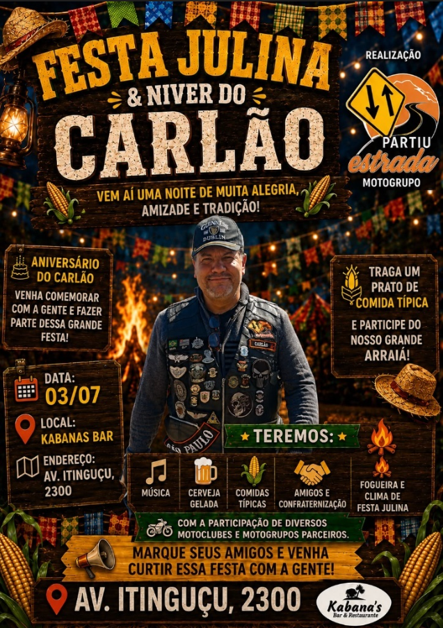 Flyer — Festa Julina & Niver do Carlão