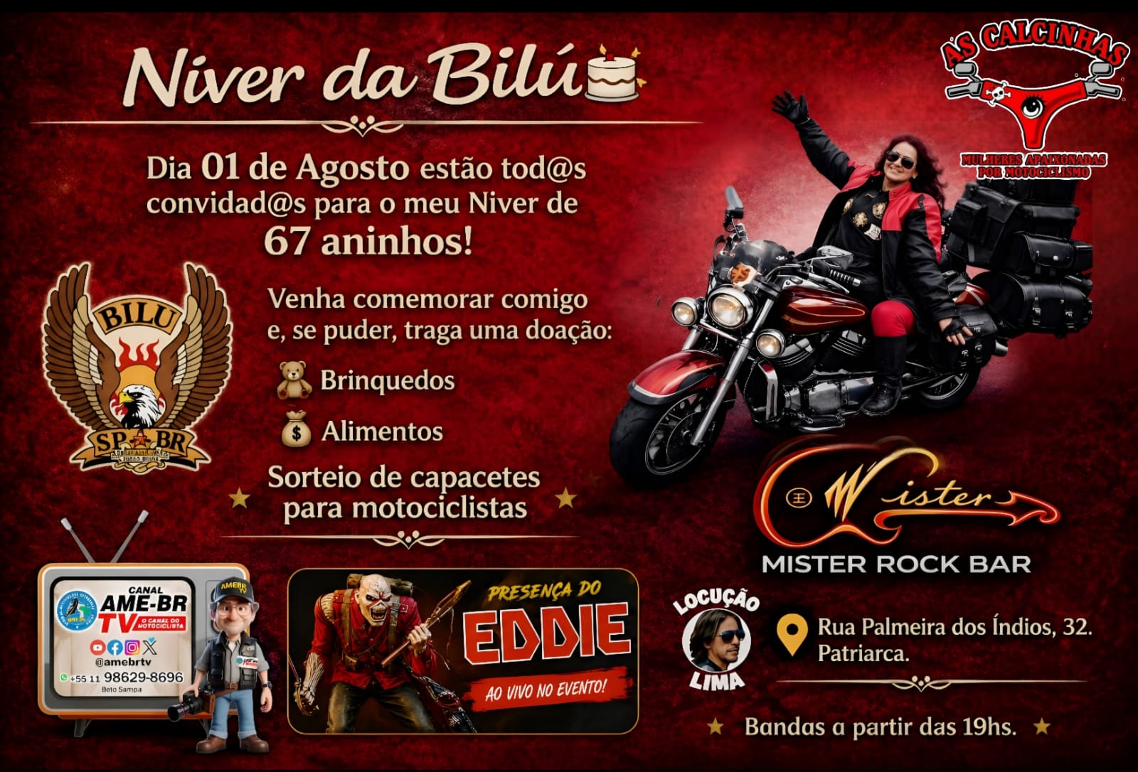 Flyer — Niver da Bilú - 67 aninhos