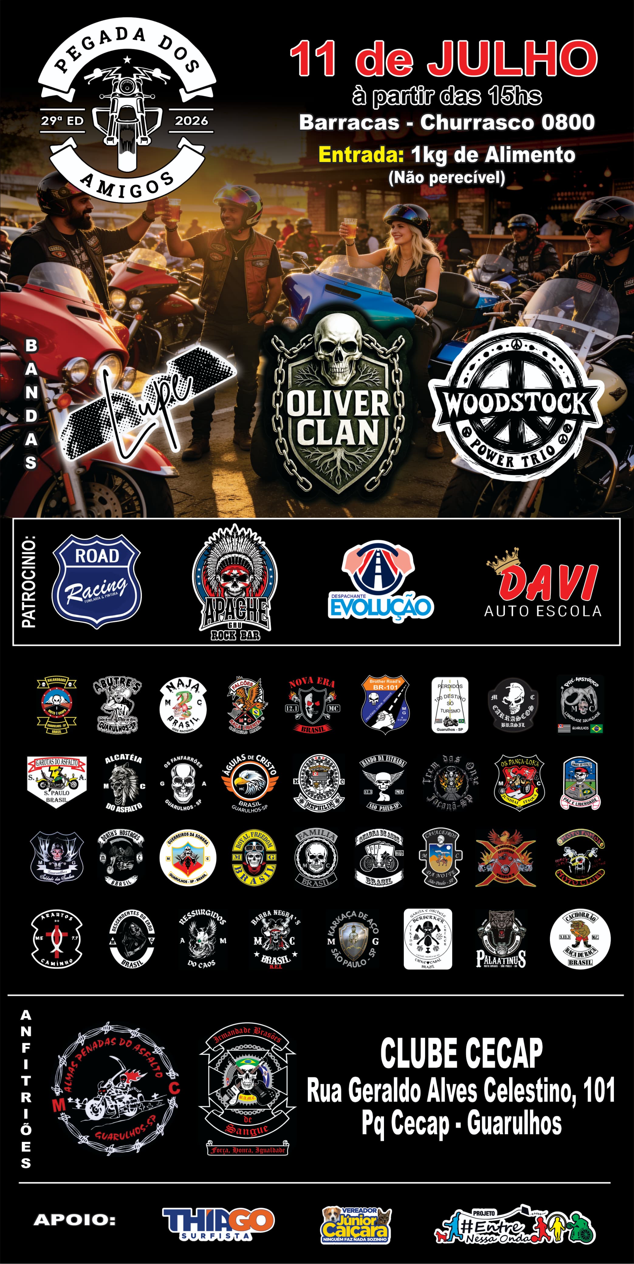 Flyer — 29ª Edição Pegada dos Amigos