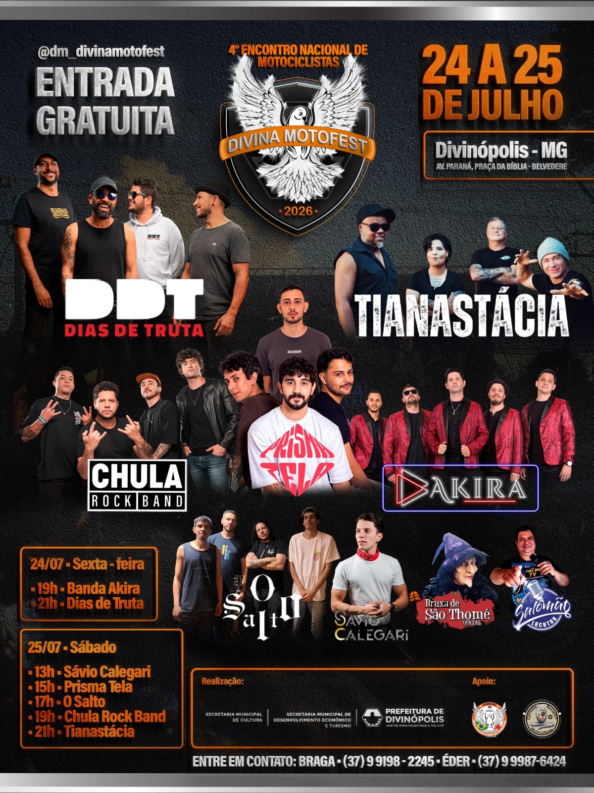 Flyer — 4º Encontro Nacional de Motociclistas - Divina Motofest 2026