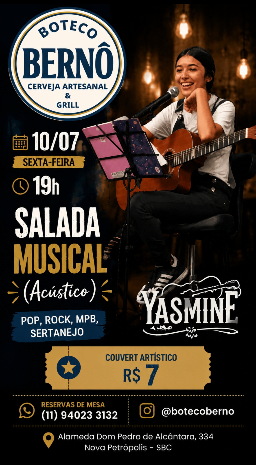 Flyer — Show ao vivo
