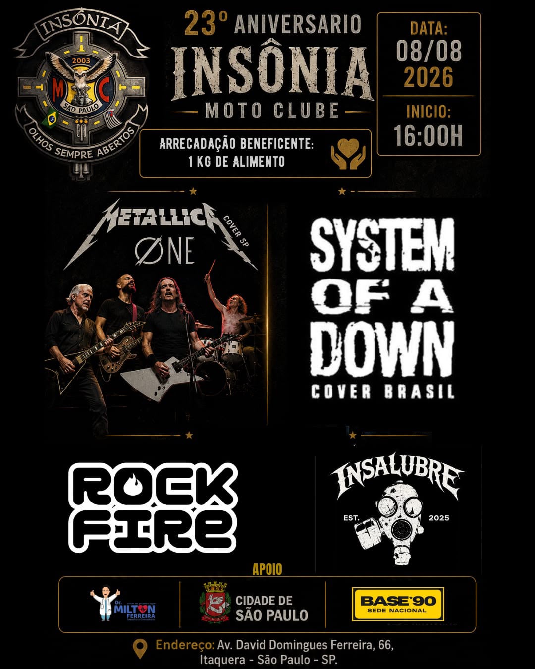 Flyer — 23º Aniversário Insônia Moto Clube