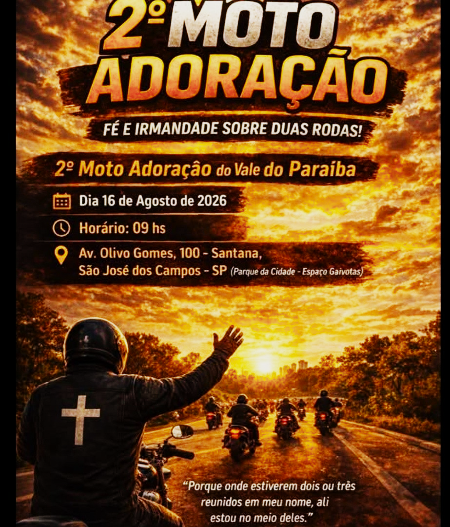 Flyer — 2º Moto Adoração do Vale do Paraíba