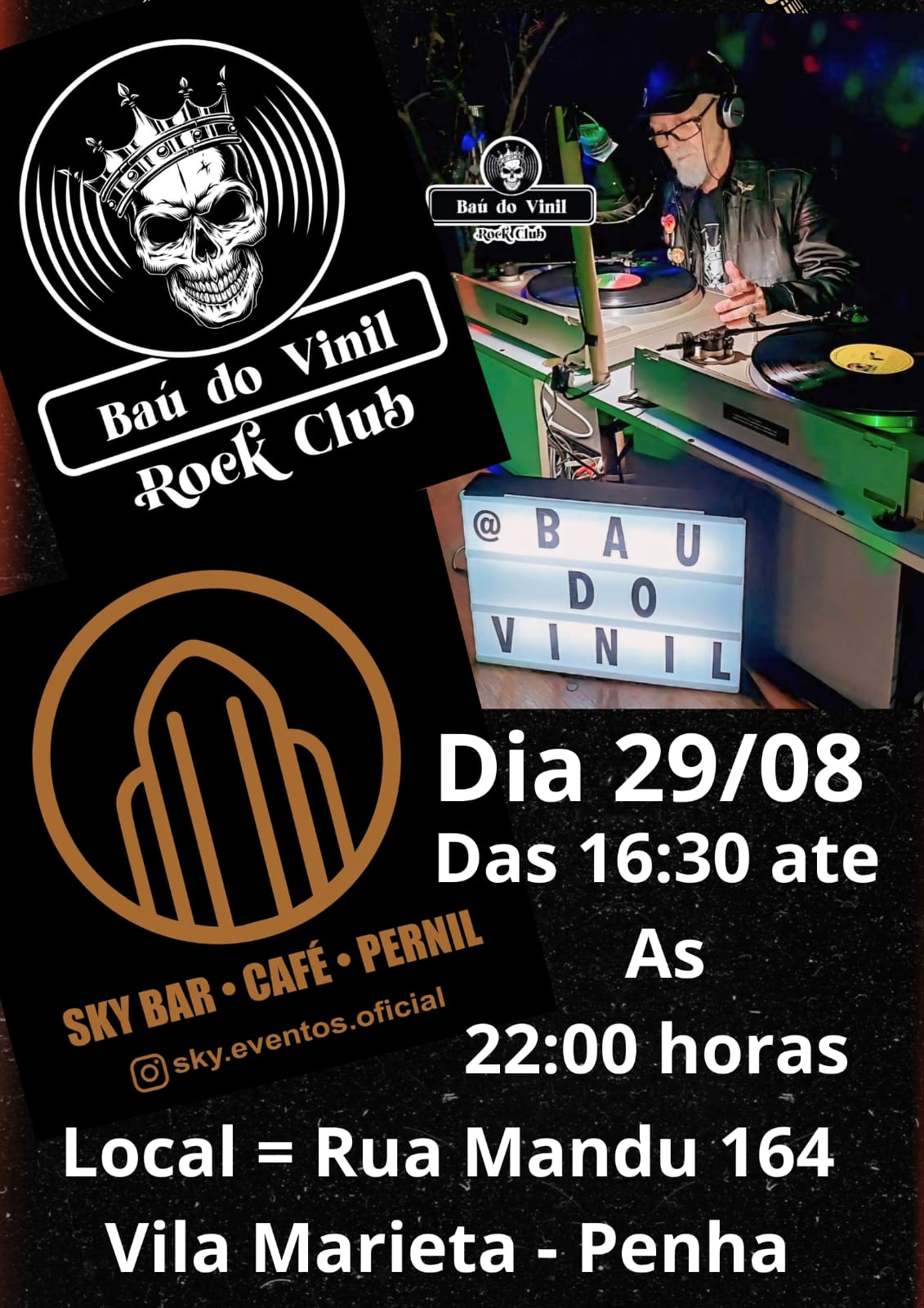 Flyer — Baú do Vinil Rock Club