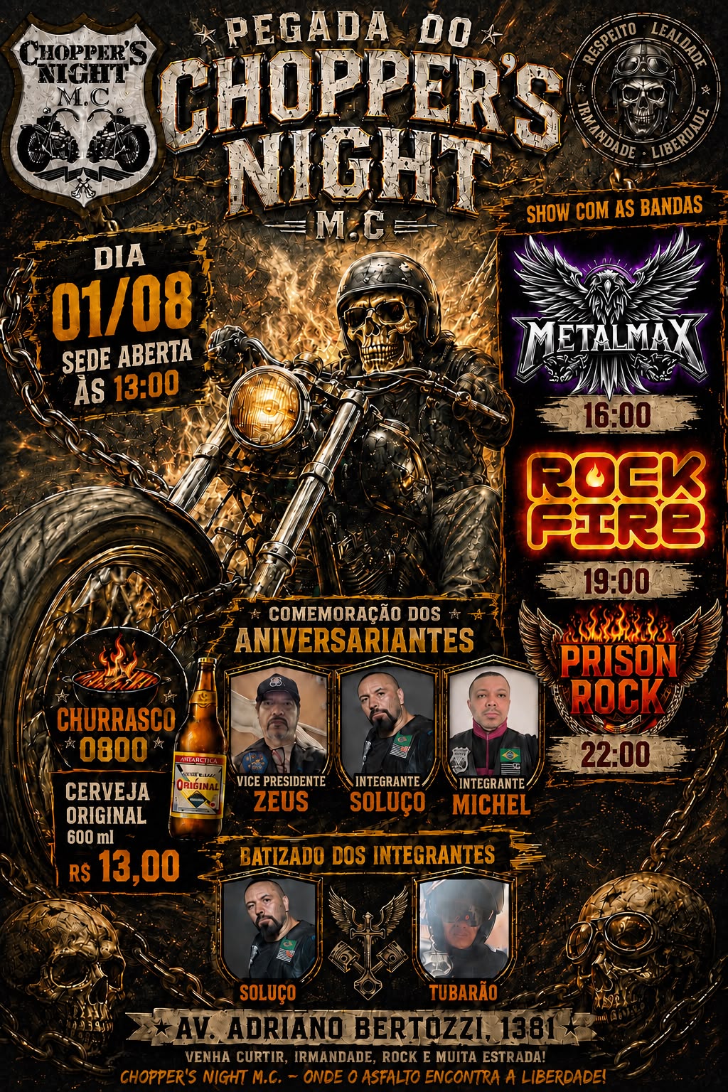 Flyer — Pegada do Chopper's Night M.C