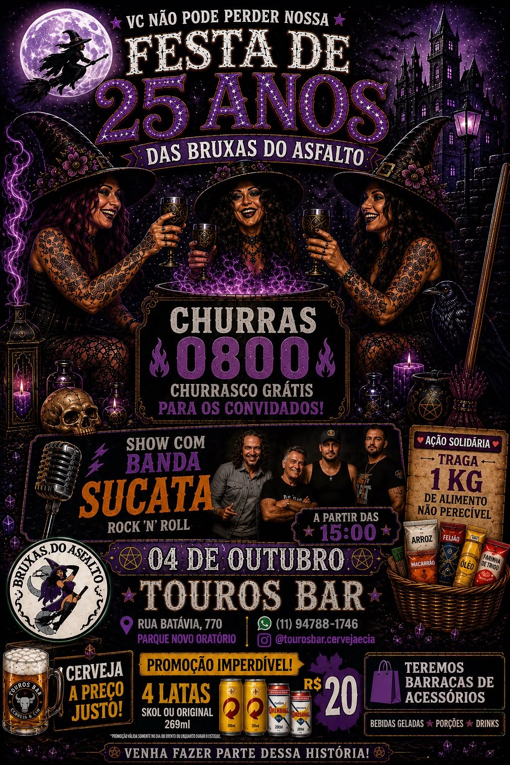Flyer — 25 ANOS DAS BRUXAS DO ASFALTO