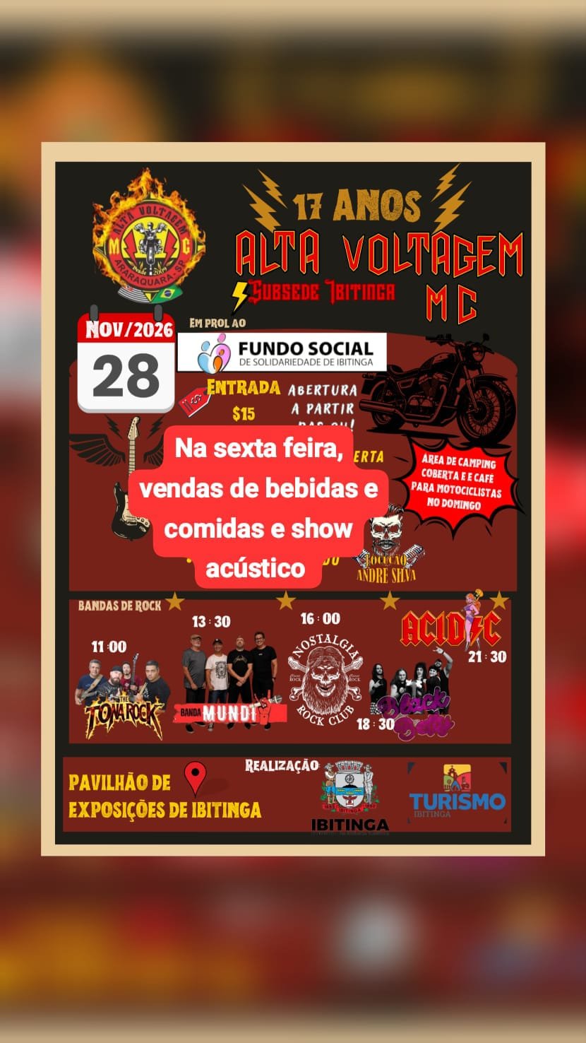 Flyer — Aniversário Alta Voltagem 