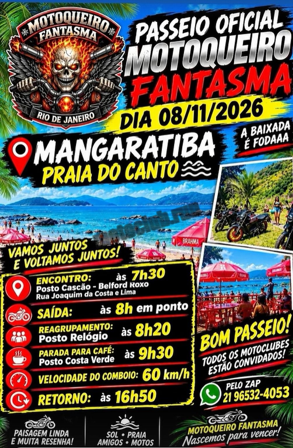 Flyer — Passeio Oficial Motoqueiro Fantasma